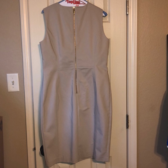 Size 12 Calvin Klein tan dress - Picture 2 of 6